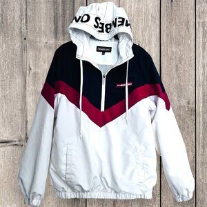 MEMBERS ONLY Red White Blue 1/4 Zip Hoodie Jacket S